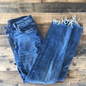 Kut From the Kloth High Rise Straight Ankle Cut